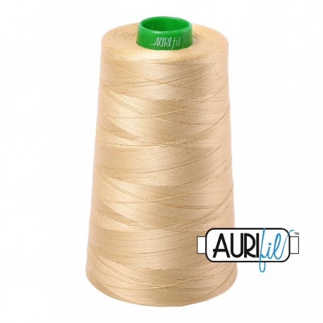 FIL COTON MAKO 40 AURIFIL 2915 Very Light Brass - Cône de 4700 mètres