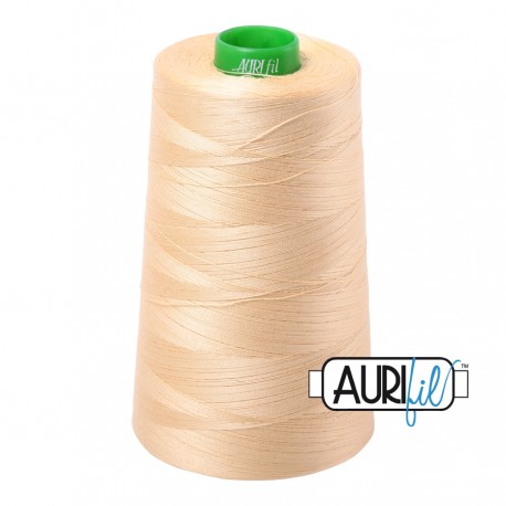 FIL COTON MAKO 40 AURIFIL 6001 Light Caramel - Cône de 4700 mètres