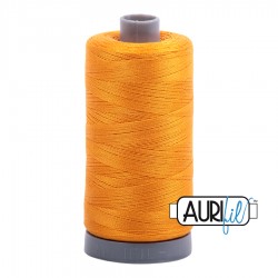 FIL COTON MAKO 28 AURIFIL 2145 Yellow Orange - Grosse bobine de 750 mètres