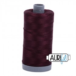 FIL COTON MAKO 28 AURIFIL 2465 Very Dark Brown - Grosse bobine de 750 mètres