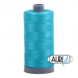 FIL COTON MAKO 28 AURIFIL 2810 Turquoise - Grosse bobine de 750 mètres