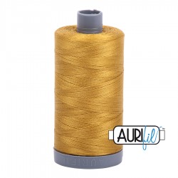 FIL COTON MAKO 28 AURIFIL 5022 Mustard - Grosse bobine de 750 mètres