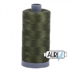 FIL COTON MAKO 28 AURIFIL 5023 Medium Green - Grosse bobine de 750 mètres