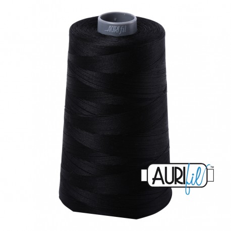 FIL COTON MAKO 28 AURIFIL 2692 Black - Cône de 3300 mètres