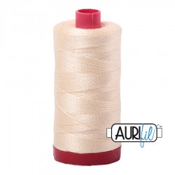 FIL COTON MAKO 12 AURIFIL 2123 Butter - Grosse bobine de 325 mètres