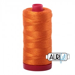 FIL COTON MAKO 12 AURIFIL 2150 Pumpkin - Grosse bobine de 325 mètres