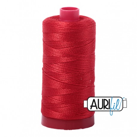 FIL COTON MAKO 12 AURIFIL 2265 Lobster Red - Grosse bobine de 325 mètres