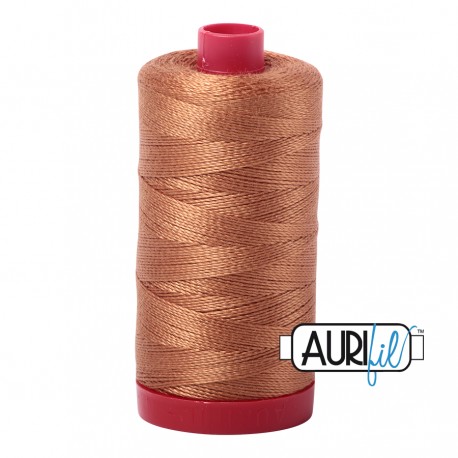 FIL COTON MAKO 12 AURIFIL 2335 Light Cinnamon - Grosse bobine de 325 mètres