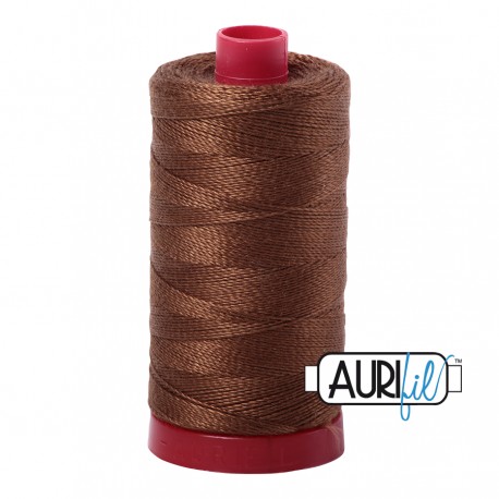 FIL COTON MAKO 12 AURIFIL 2372 Dark Antique Gold - Grosse bobine de 325 mètres