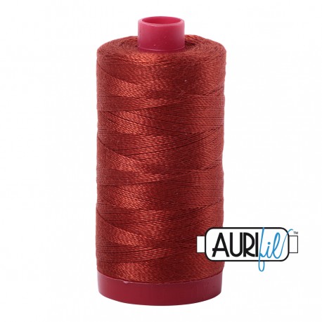 FIL COTON MAKO 12 AURIFIL 2385 Terracotta - Grosse bobine de 325 mètres