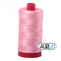 FIL COTON MAKO 12 AURIFIL 2425 Bright Pink - Grosse bobine de 325 mètres