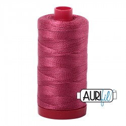 FIL COTON MAKO 12 AURIFIL 2455 Medium Carmine Red - Grosse bobine de 325 mètres