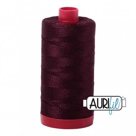 FIL COTON MAKO 12 AURIFIL 2465 Very Dark Brown - Grosse bobine de 325 mètres