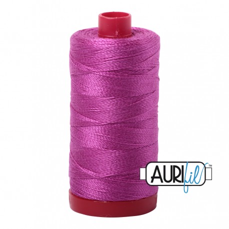 FIL COTON MAKO 12 AURIFIL 2535 Magenta - Grosse bobine de 325 mètres