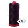 FIL COTON MAKO 12 AURIFIL 2570 Aubergine - Grosse bobine de 325 mètres