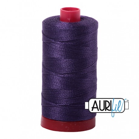 FIL COTON MAKO 12 AURIFIL 2581 Dark Dusty Grape - Grosse bobine de 325 mètres