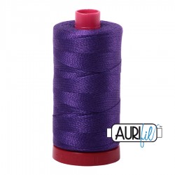 FIL COTON MAKO 12 AURIFIL 2582 Dark Violet - Grosse bobine de 325 mètres