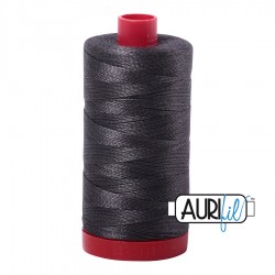 FIL COTON MAKO 12 AURIFIL 2630 Dark Pewter - Grosse bobine de 325 mètres