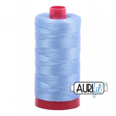 FIL COTON MAKO 12 AURIFIL 2720 Light Delft Blue - Grosse bobine de 325 mètres