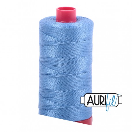 FIL COTON MAKO 12 AURIFIL 2725 Light Wedgewood - Grosse bobine de 325 mètres