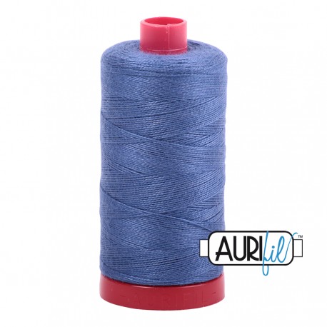 FIL COTON MAKO 12 AURIFIL 2775 Steel Blue - Grosse bobine de 325 mètres