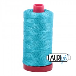 FIL COTON MAKO 12 AURIFIL 2810 Turquoise - Grosse bobine de 325 mètres