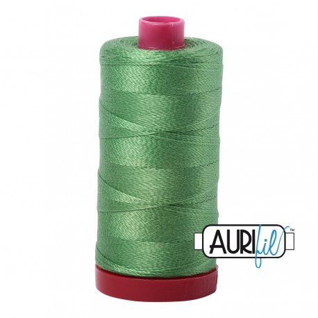 FIL COTON MAKO 12 AURIFIL 2884 Green Yellow - Grosse bobine de 325 mètres