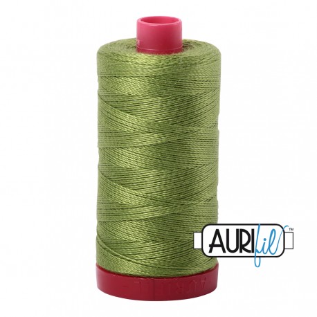 FIL COTON MAKO 12 AURIFIL 2888 Fern Green - Grosse bobine de 325 mètres