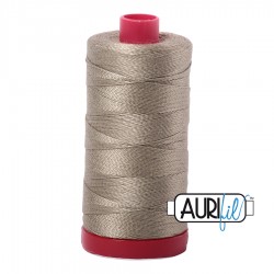 FIL COTON MAKO 12 AURIFIL 2900 Light Khaki Green - Grosse bobine de 325 mètres