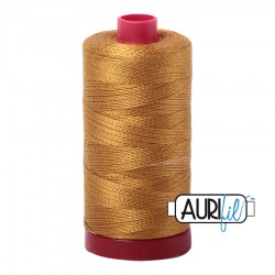 FIL COTON MAKO 12 AURIFIL 2975 Brass - Grosse bobine de 325 mètres