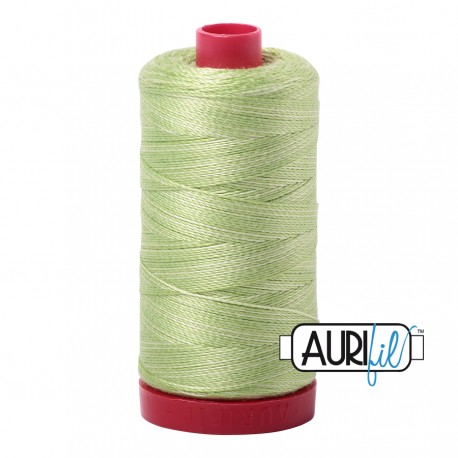 FIL COTON MAKO 12 AURIFIL 3320 Light Spring Green - Grosse bobine de 325 mètres