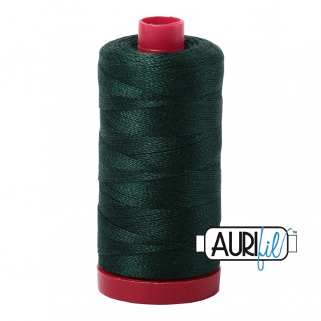 FIL COTON MAKO 12 AURIFIL 4026 Forest Green - Grosse bobine de 325 mètres