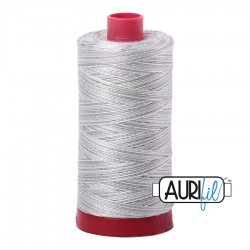 FIL COTON MAKO 12 AURIFIL 4060 Silver Moon - Grosse bobine de 325 mètres