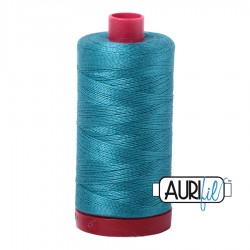 FIL COTON MAKO 12 AURIFIL 4182 Dark Turquoise - Grosse bobine de 325 mètres