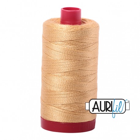 FIL COTON MAKO 12 AURIFIL 5001 Ocher Yellow - Grosse bobine de 325 mètres