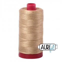 FIL COTON MAKO 12 AURIFIL 5010 Blond Beige - Grosse bobine de 325 mètres