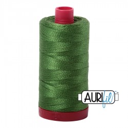 FIL COTON MAKO 12 AURIFIL 5018 Dark Grass Green - Grosse bobine de 325 mètres