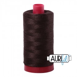 FIL COTON MAKO 12 AURIFIL 5024 Dark Brown - Grosse bobine de 325 mètres