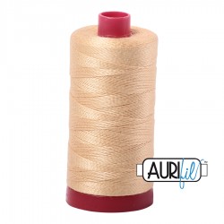 FIL COTON MAKO 12 AURIFIL 6001 Light Caramel - Grosse bobine de 325 mètres