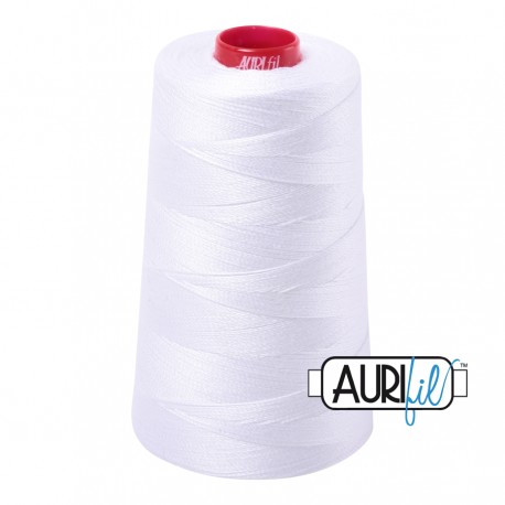 FIL COTON MAKO 12 AURIFIL 2024 White - Cône de 1750 mètres