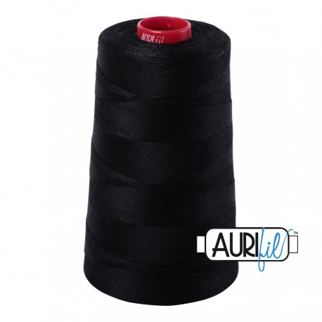 FIL COTON MAKO 12 AURIFIL 2692 Black - Cône de 1750 mètres