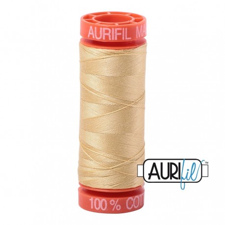 FIL COTON MAKO 50 AURIFIL 2125 Wheat - Petite bobine de 200 mètres