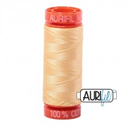 FIL COTON MAKO 50 AURIFIL 2130 Medium Butter - Petite bobine de 200 mètres