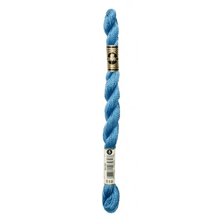 Coton Perlé 5 N° 518 Bleu Nattier (25m)