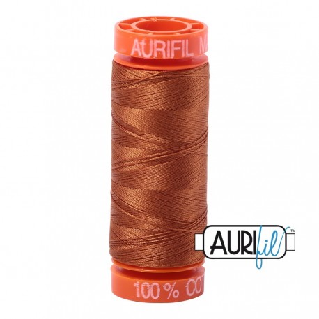 FIL COTON MAKO 50 AURIFIL 2155 Cinnamon - Petite bobine de 200 mètres