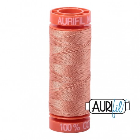 FIL COTON MAKO 50 AURIFIL 2215 Peach - Petite bobine de 200 mètres