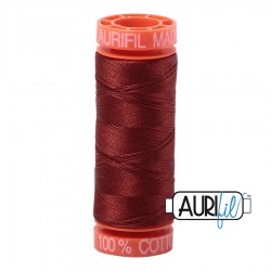 FIL COTON MAKO 50 AURIFIL 2355 Rust - Petite bobine de 200 mètres