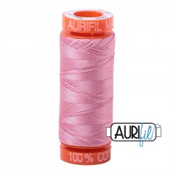 FIL COTON MAKO 50 AURIFIL 2430 Antique Rose - Petite bobine de 200 mètres