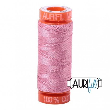 FIL COTON MAKO 50 AURIFIL 2430 Antique Rose - Petite bobine de 200 mètres